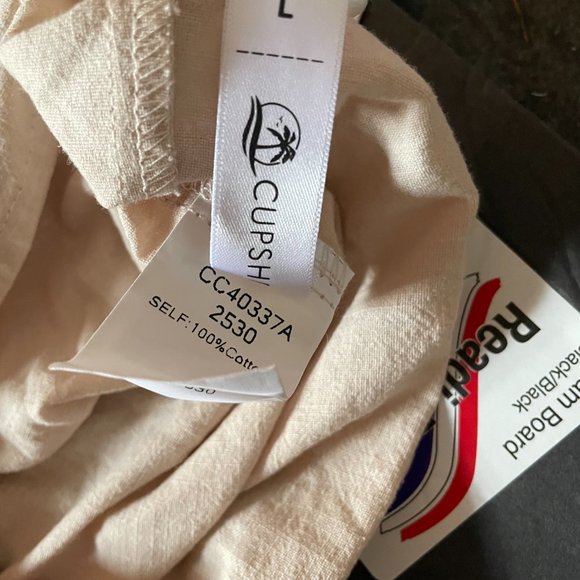 ♥ CUPSHE Off-Shoulder Smocked Cotton Dress L ♥ - Picture 4 of 10